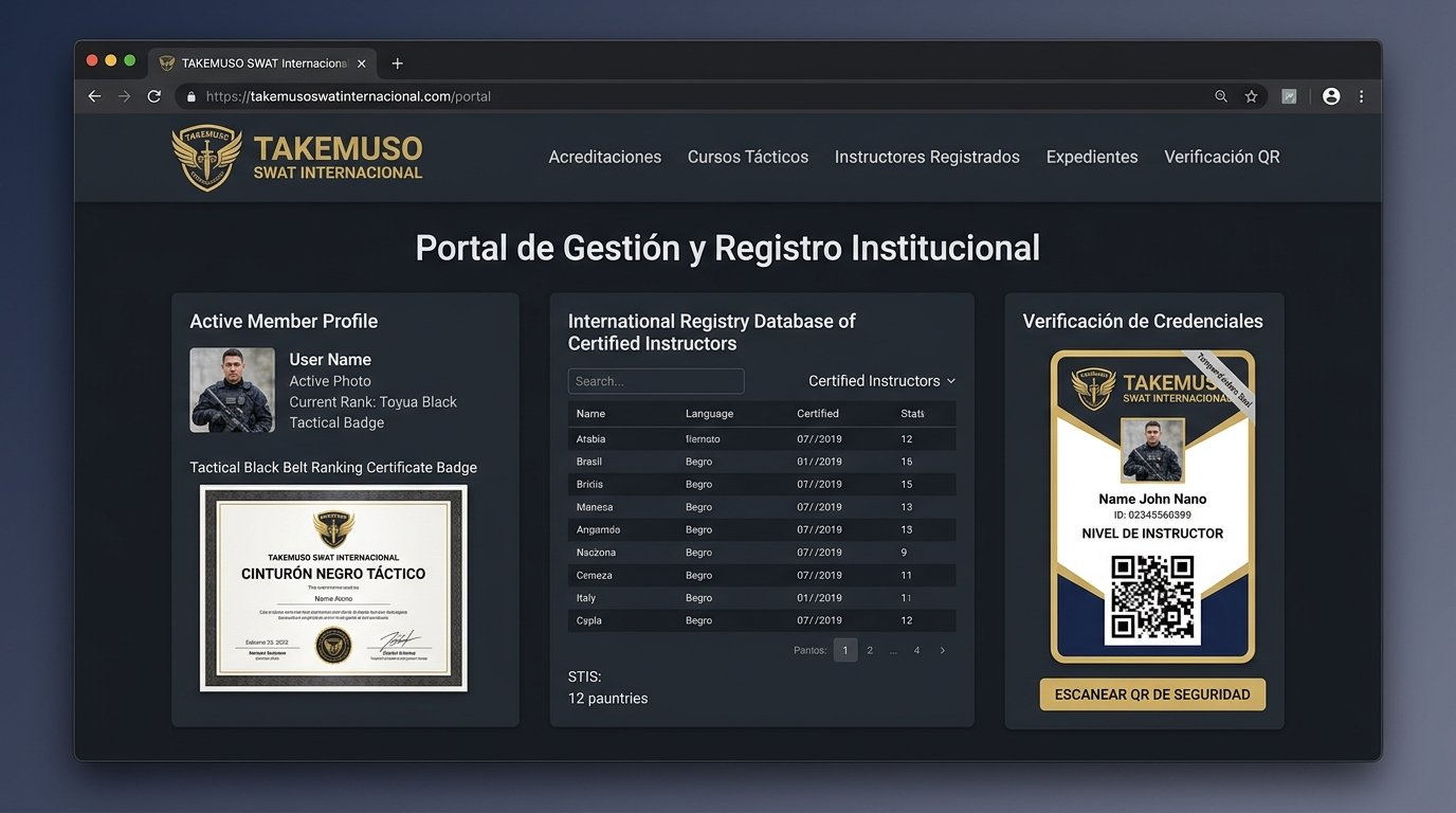 Takemuso SWAT Internacional: plataforma institucional